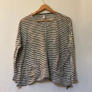 Sheer long sleeve top